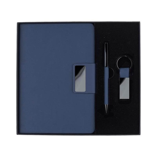 REGENT - Giftology Set of Notebook, Keychain and Pen - Blue