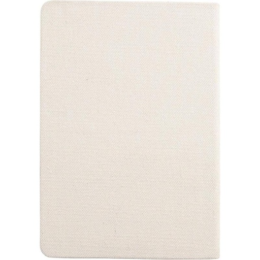 ADANA - Santhome Recycled Canvas A5 Hard Cover Notebook with PU Pocket - Beige