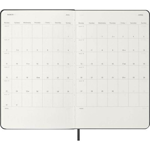 Moleskine 2026 Daily 12M Planner - Hard Cover - Large