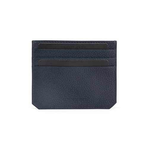 CROSS Pebble Leather 6CC Cardholder - Navy Blue