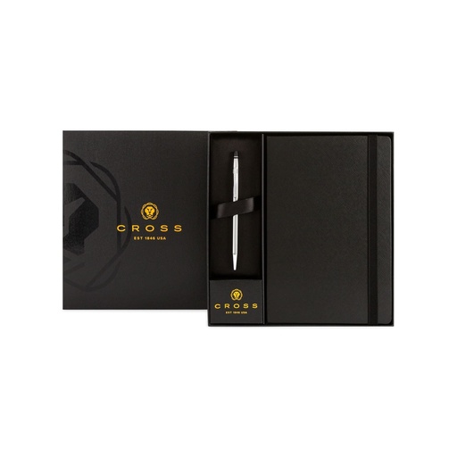 CROSS Hard Cover A5 Notebook + Pen with Box - Black (WICR 5278)