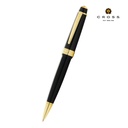 [WICR 5301] Cross Bailey Light™ Polished Black Resin and Gold Tone Ballpoint Pen (Blue Ink)