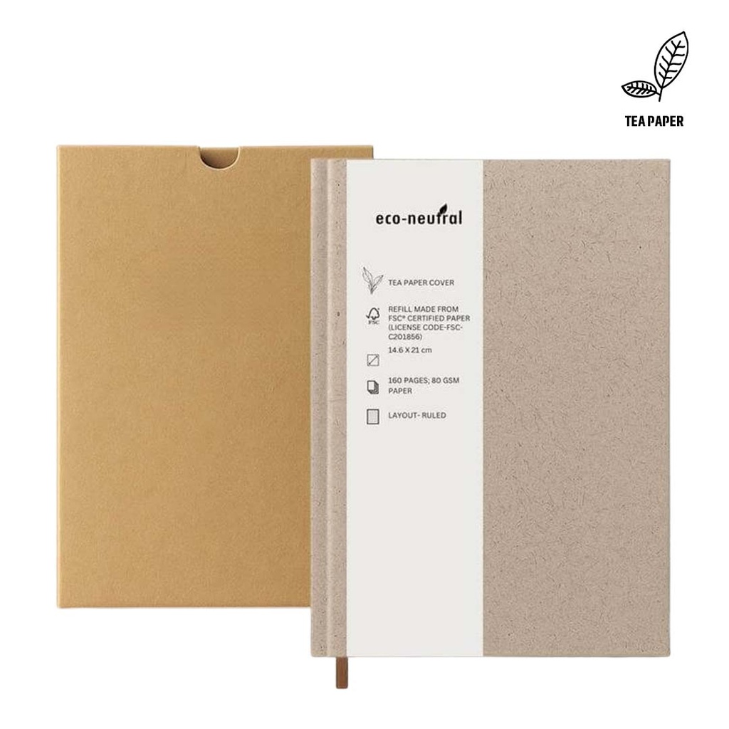 KEILA - eco-neutral TEA Cover A5 Notebook