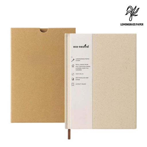 [NBEN 5368] SALA - eco-neutral Lemongrass Cover A5 Notebook